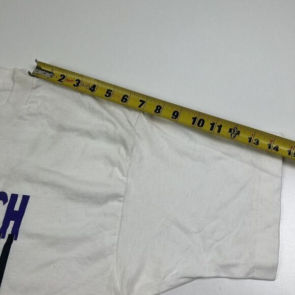 Vintage‎ Beach Bum White T-shirt Wave Design Size Large Made In USA 100% Cotton - Picture 5 of 9